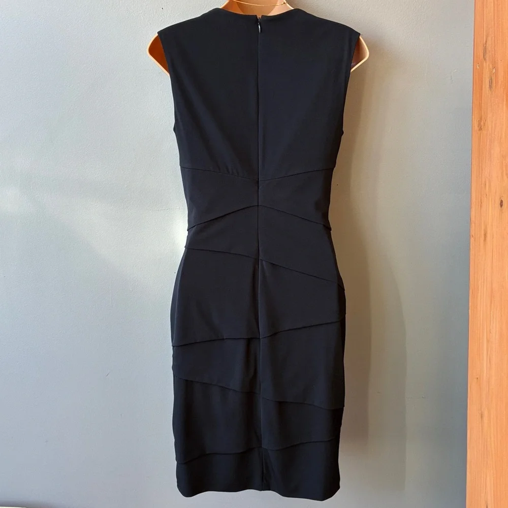 White House Black Market Elegant Black Sleeveless Dress, size 6 - Picture 5 of 6